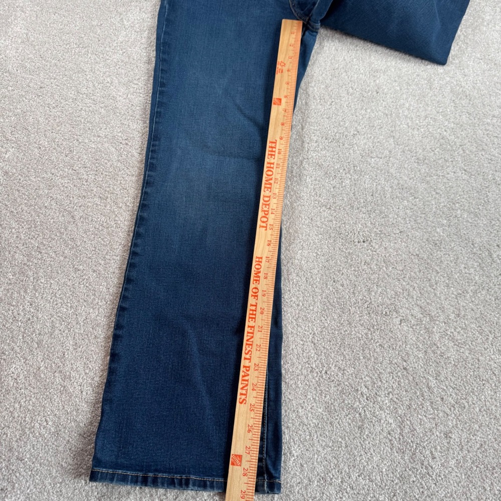 Levis 512 Perfectly Slimming Bootcut Jeans Womens 10S Dark Wash Embellished Blue - Picture 6 of 9